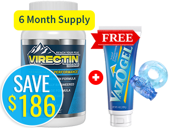 Buy 6 Bottles of Virectin <br> Free Vazogel Tube 